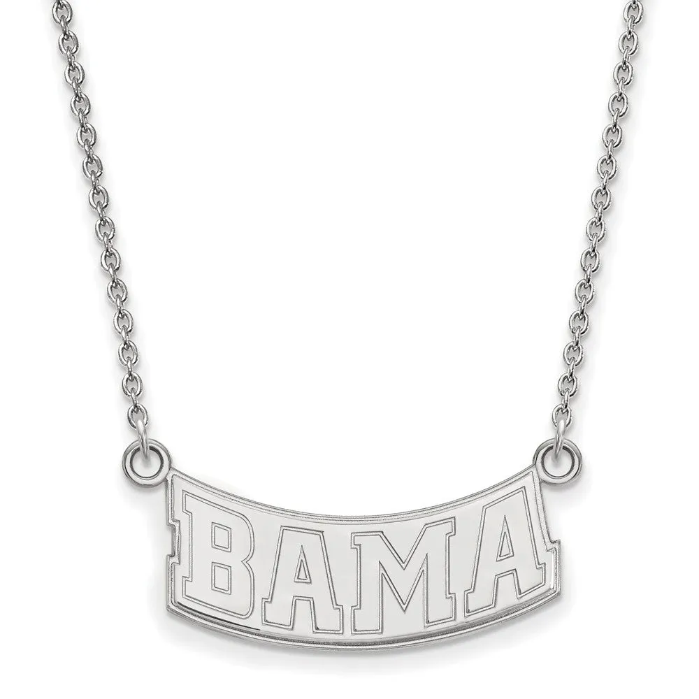 10k White Gold U of Alabama Small Pendant Necklace