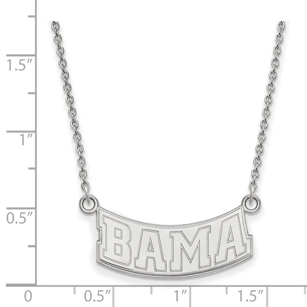 10k White Gold U of Alabama Small Pendant Necklace