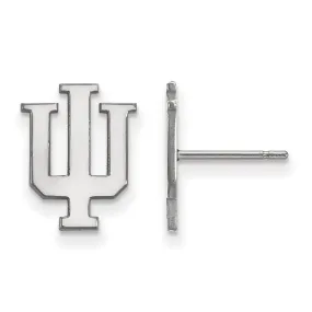 14k White Gold Indiana University Small Post Earrings