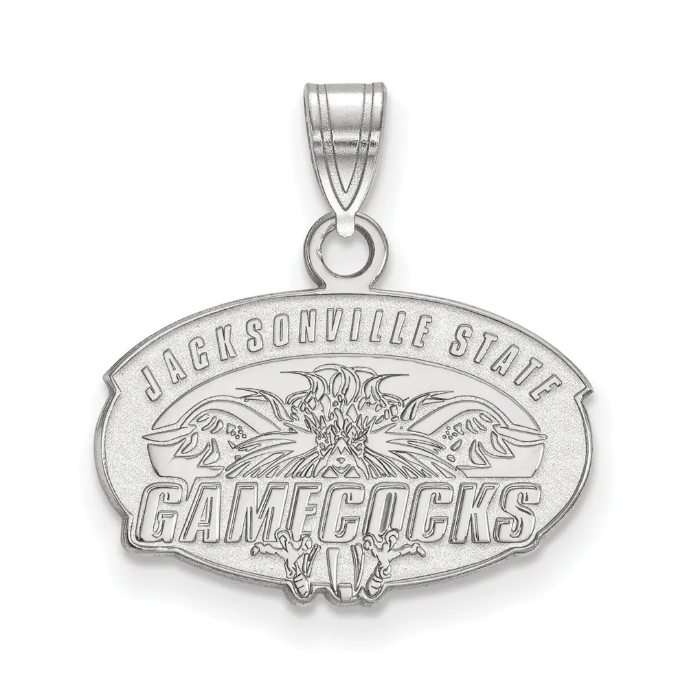 14k White Gold Jacksonville State Small Pendant