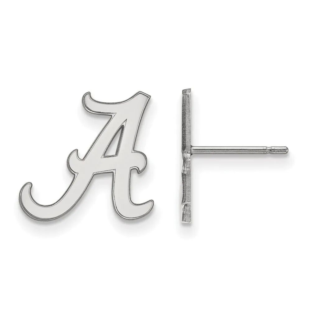 14k White Gold University of Alabama Small Post Earrings