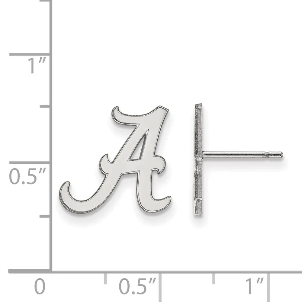 14k White Gold University of Alabama Small Post Earrings