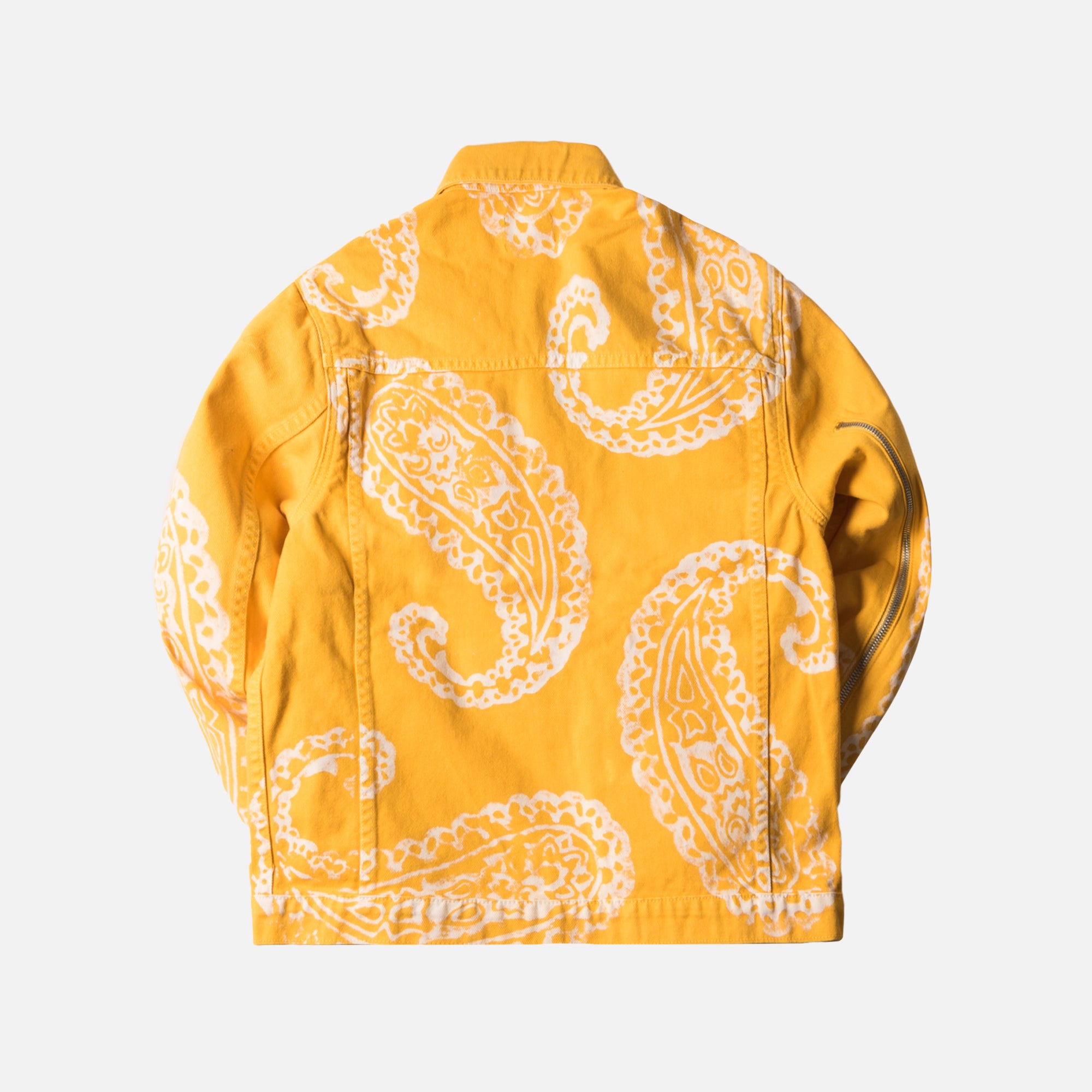 424 Paisley Denim Trucker Jacket - Yellow