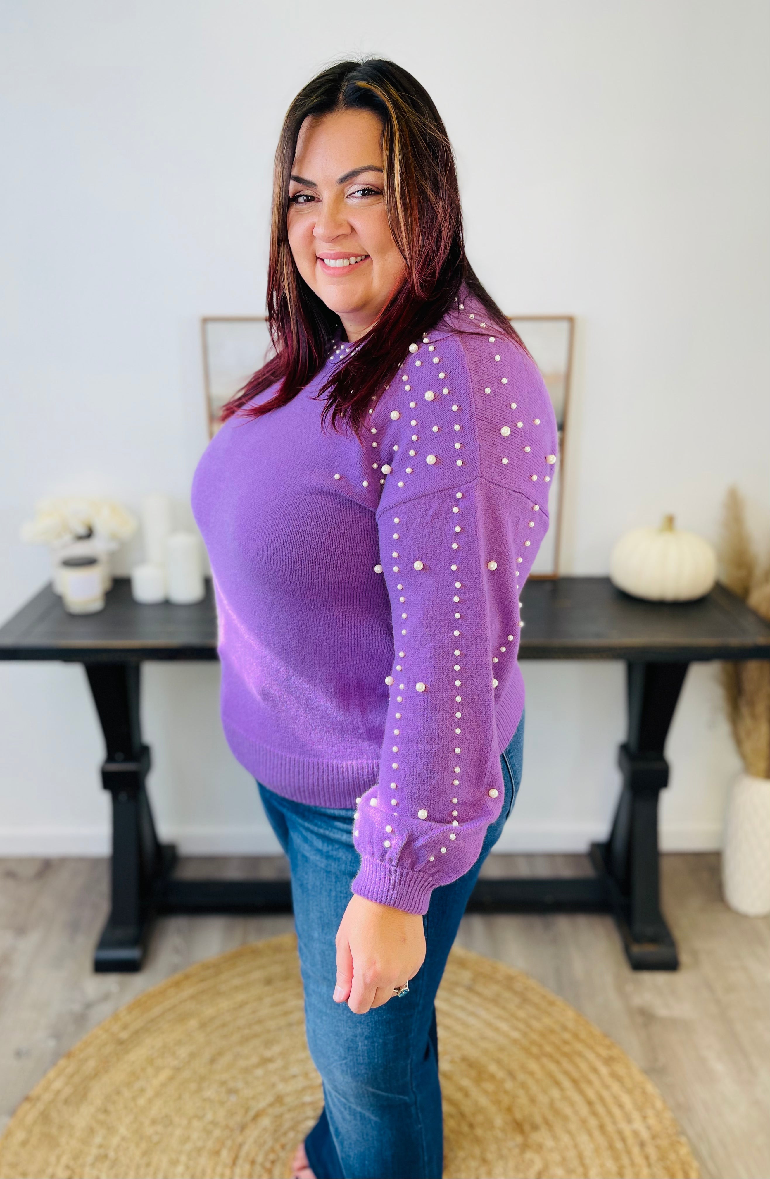 *Abigail Pearl Beaded Sweater*