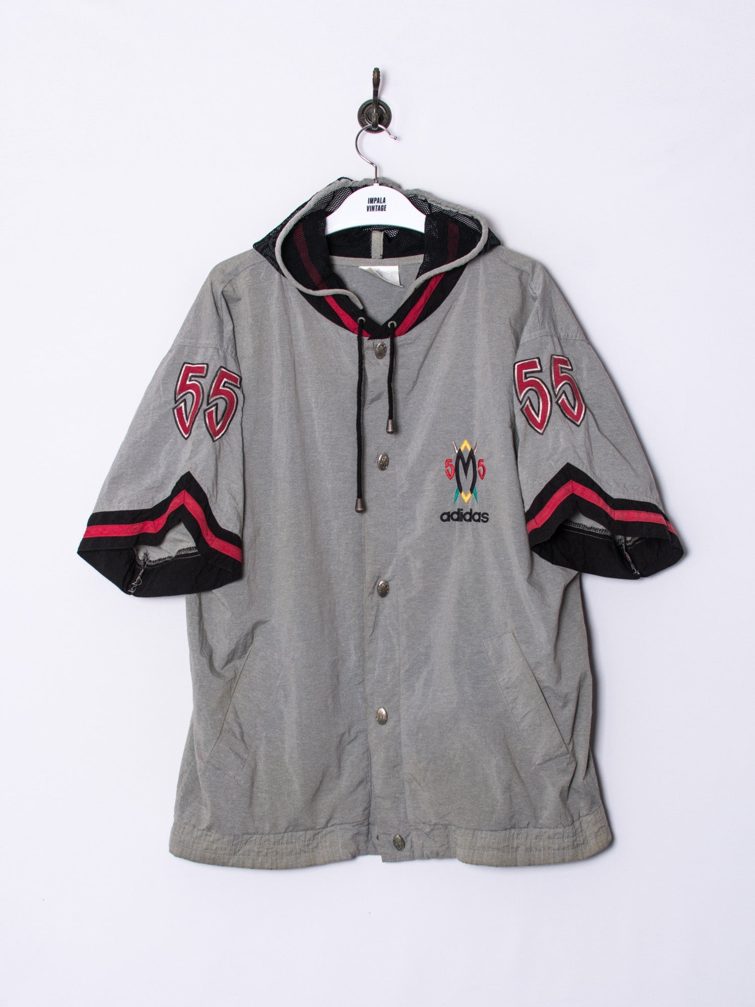 Adidas Originals Dikembe Mutombo Hooded Buttoned Short Sleeves Jacket