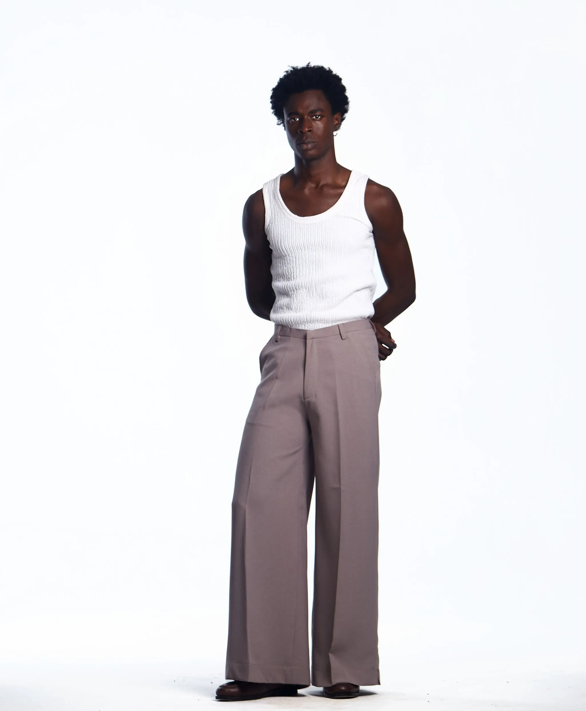 AJABENG Nkansah Cotton Blend Wide Leg Pants