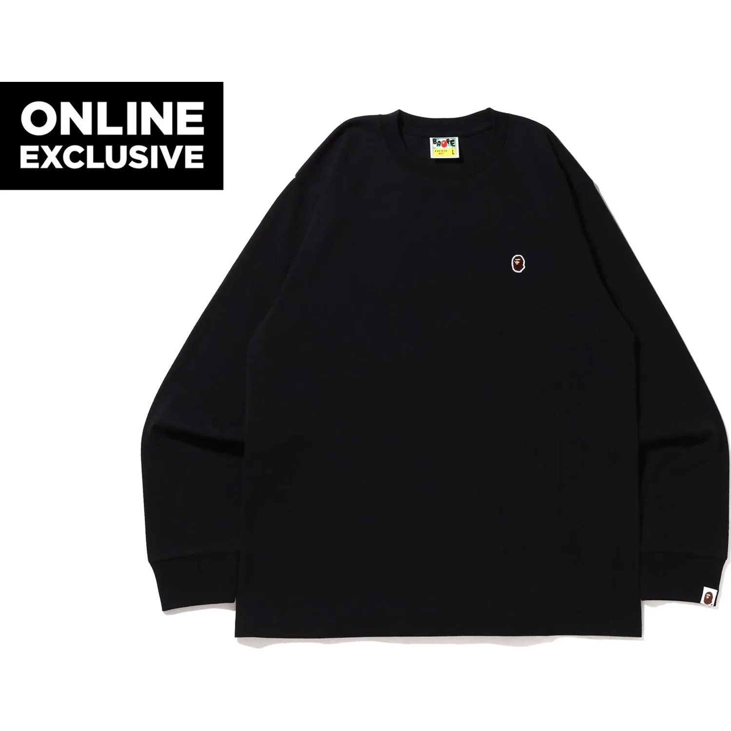 APE HEAD ONE POINT L/S TEE BAPEC MENS