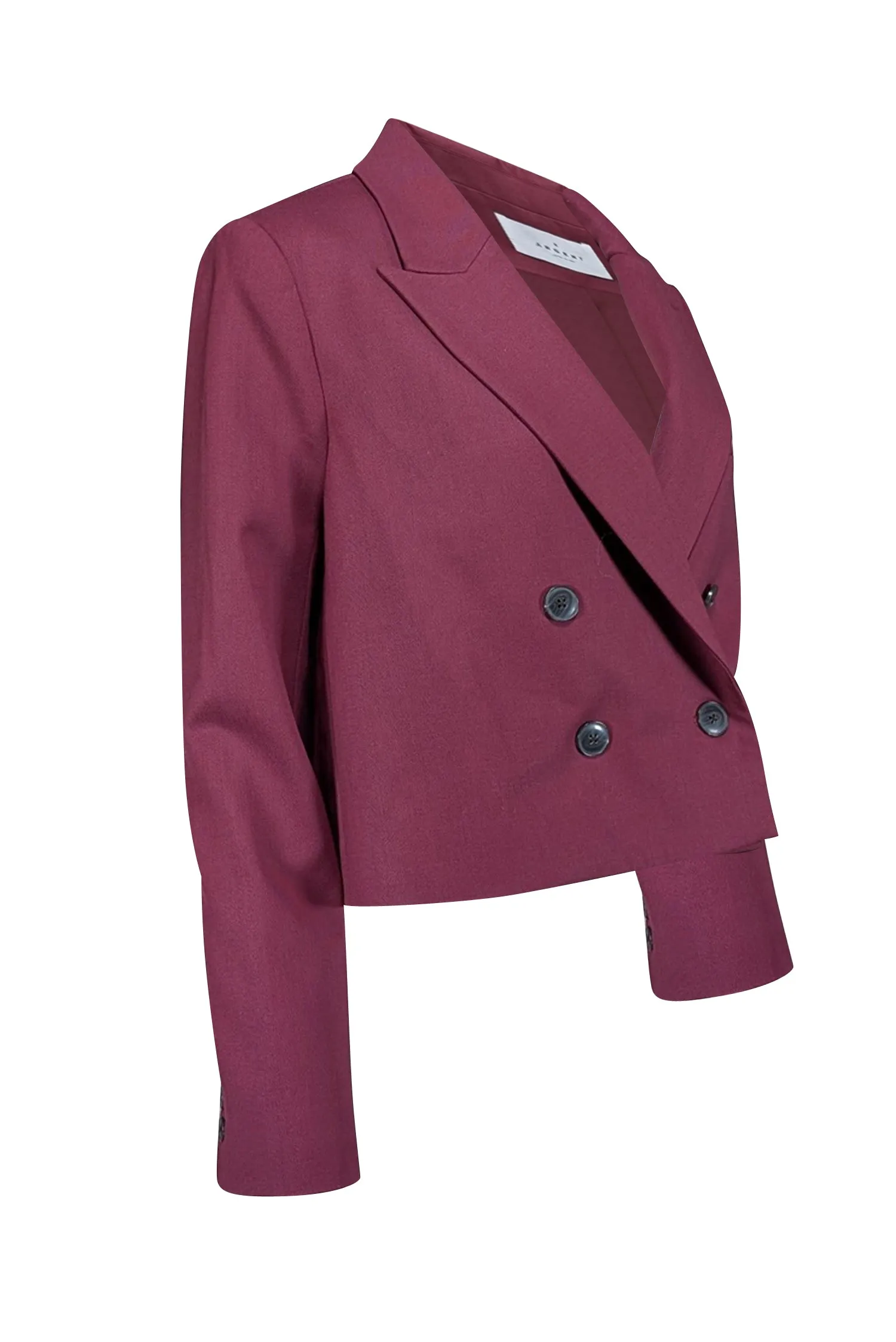 Argent - Maroon Cropped Wool Blazer Sz 8