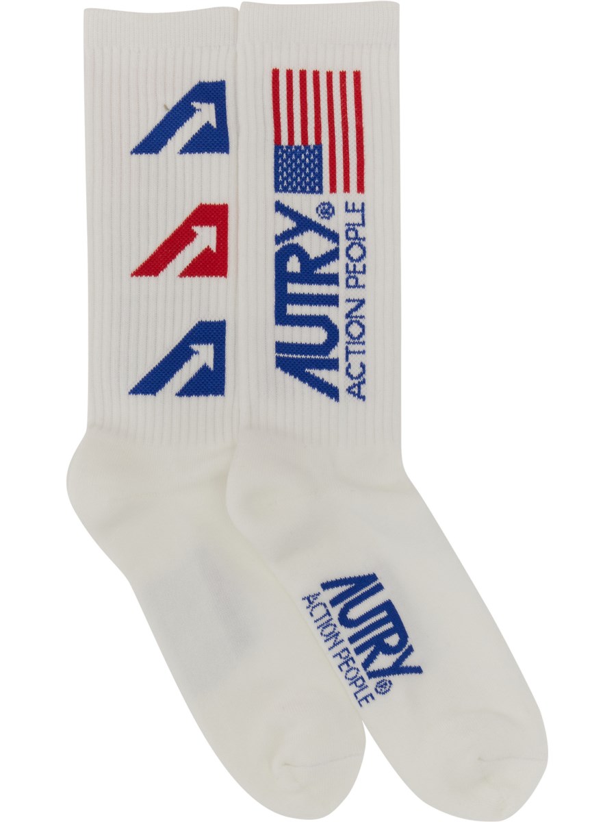 AUTRY    COTTON SOCK WITH JAQUARD LOGO