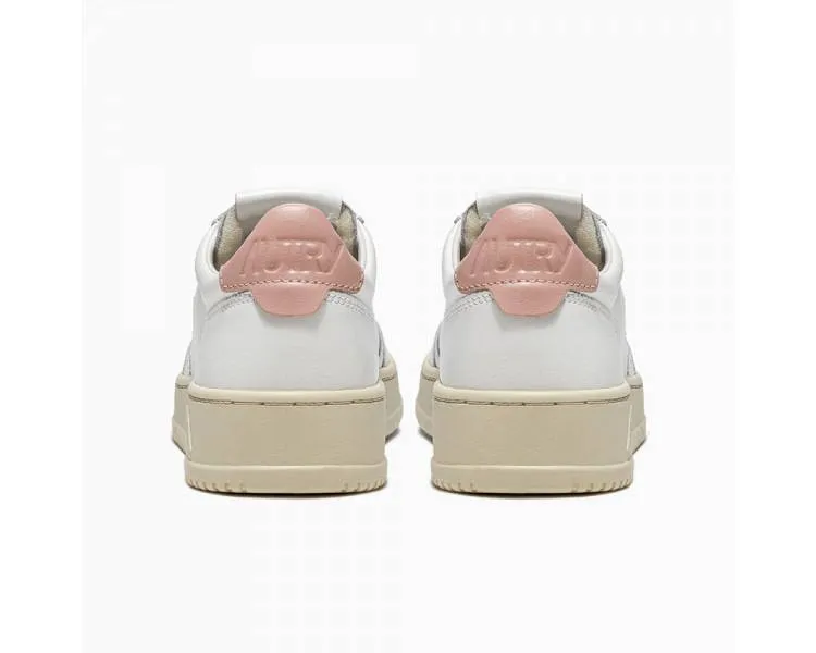 Autry sneakers donna medalist low bianco e rosa