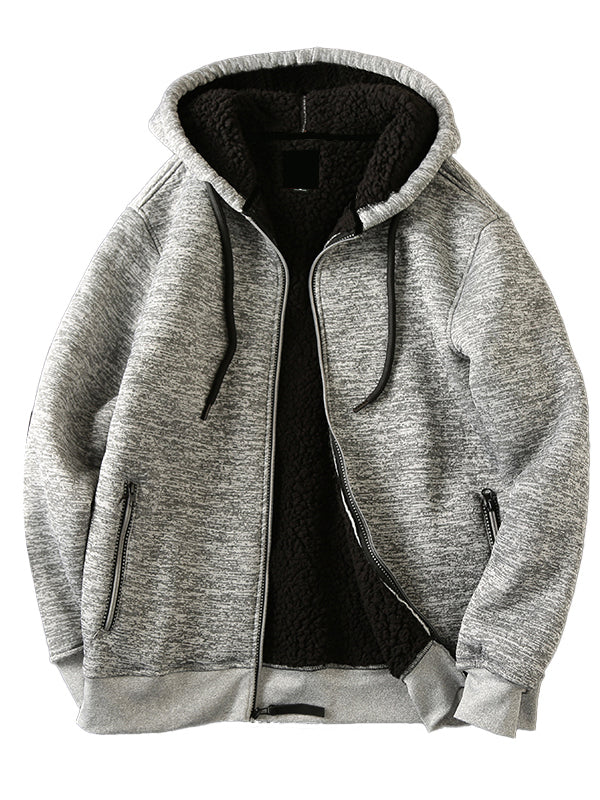 Autumn and winter mens Hoodie Plus fleece and thicken  sports hooded sweatshirt jacket