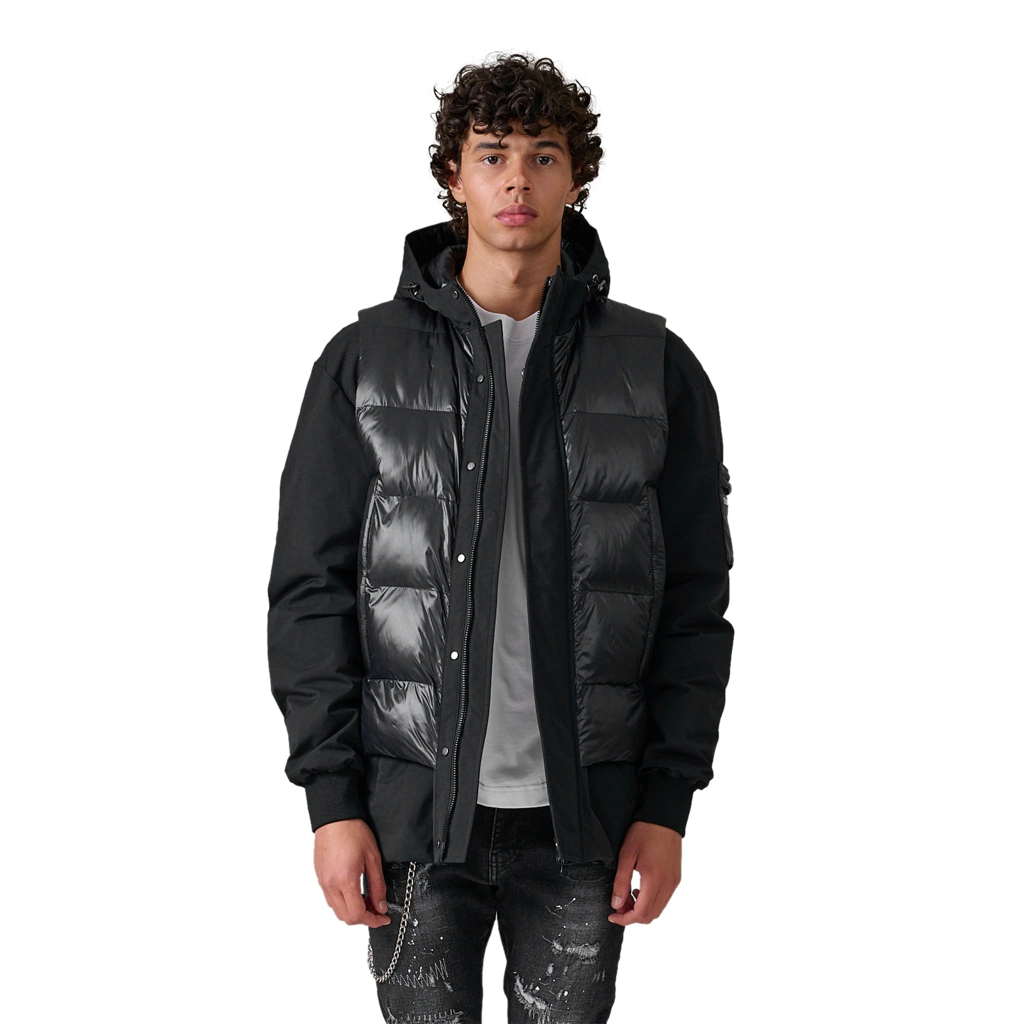 Azat Mard Black Down Puffer Jacket