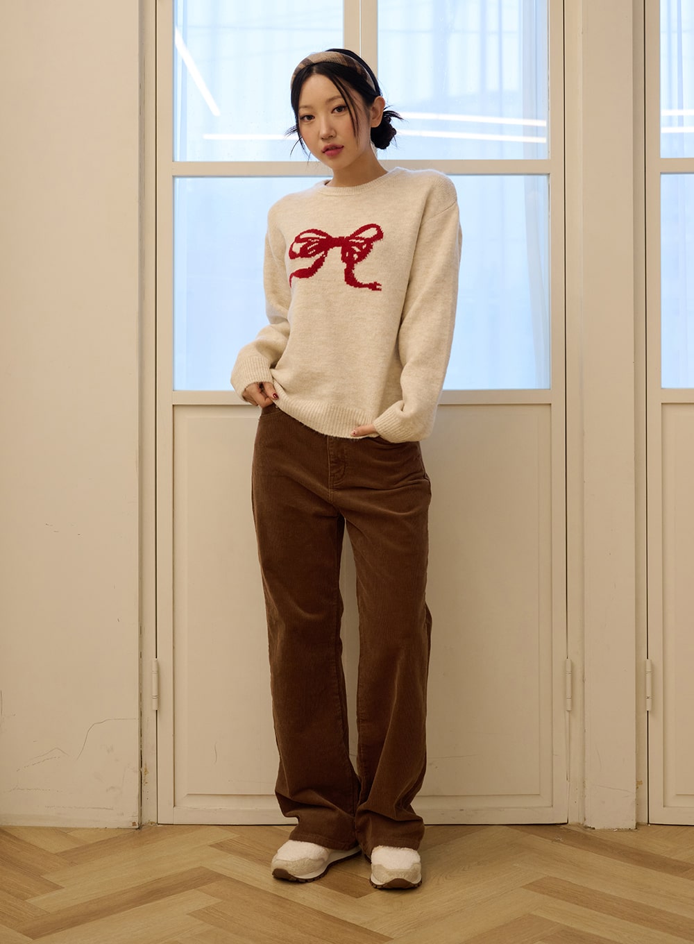 Balletcore Crew Neck Ribbon Sweater OD327