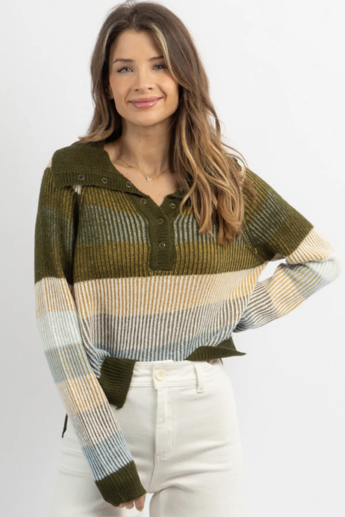 BEYOND OBSESSED OLIVE SWEATER