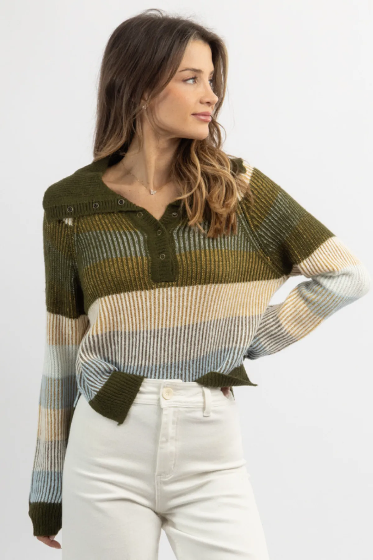 BEYOND OBSESSED OLIVE SWEATER