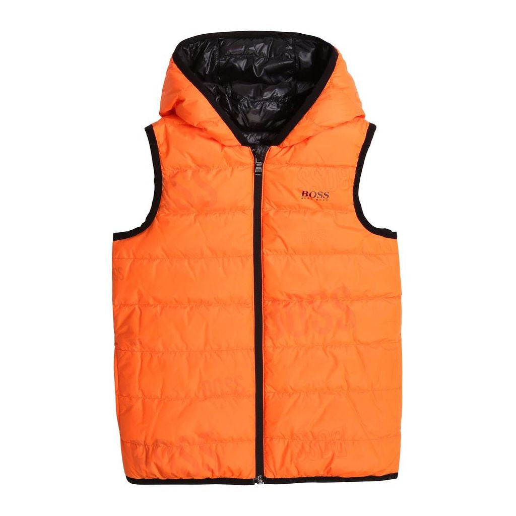 Black & Orange Reversible Down Jacket