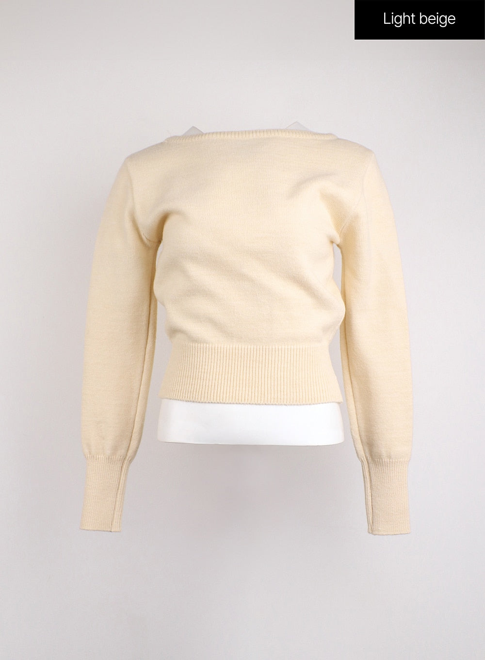 Boat Neck Knit Sweater OJ422