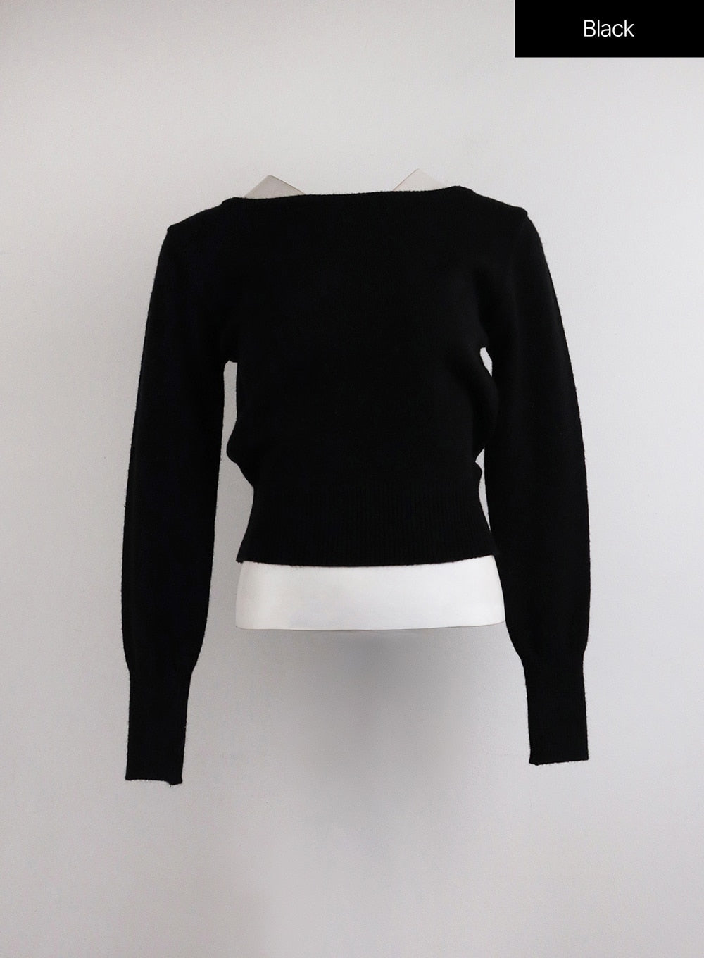 Boat Neck Knit Sweater OJ422