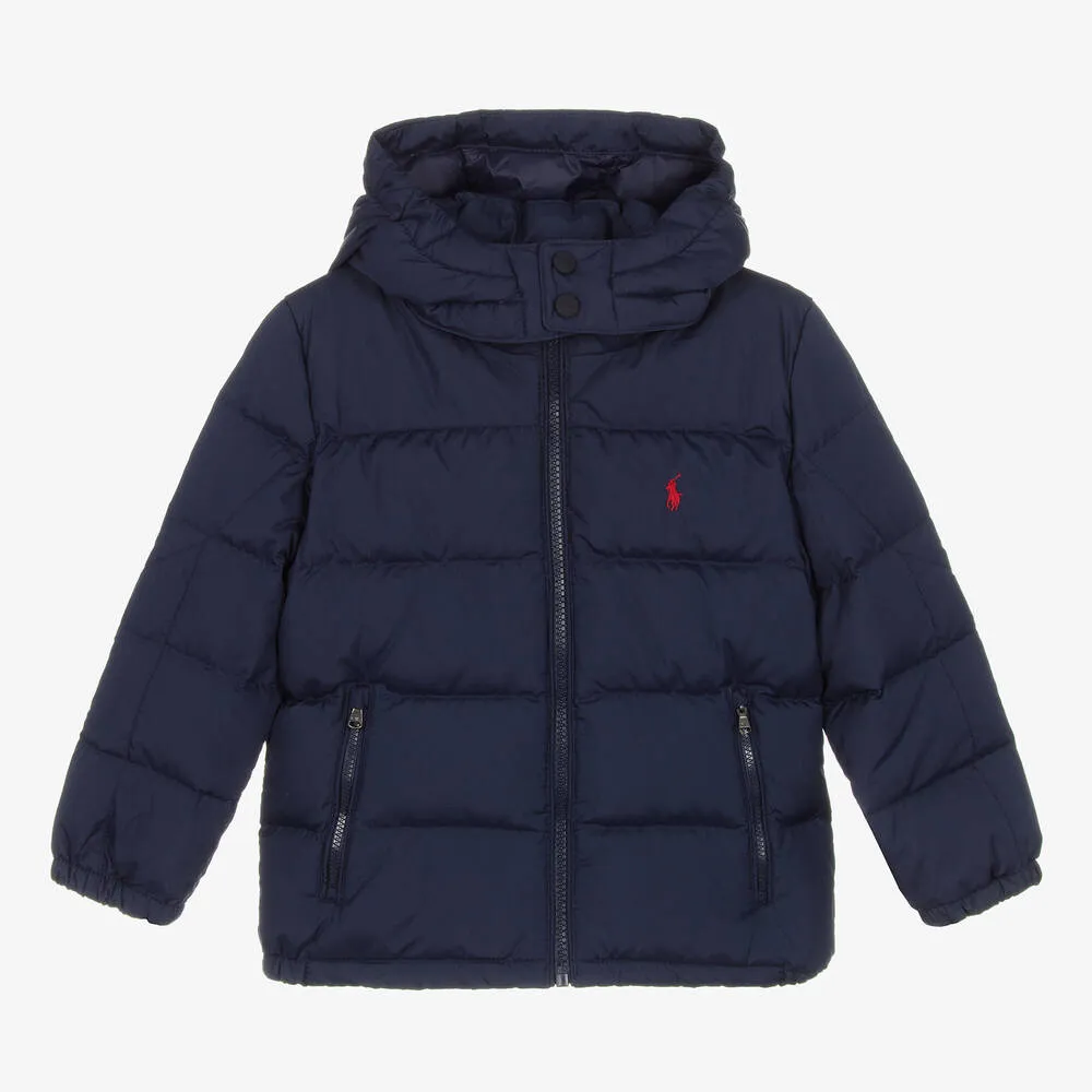 Boys Blue Down Puffer Jacket