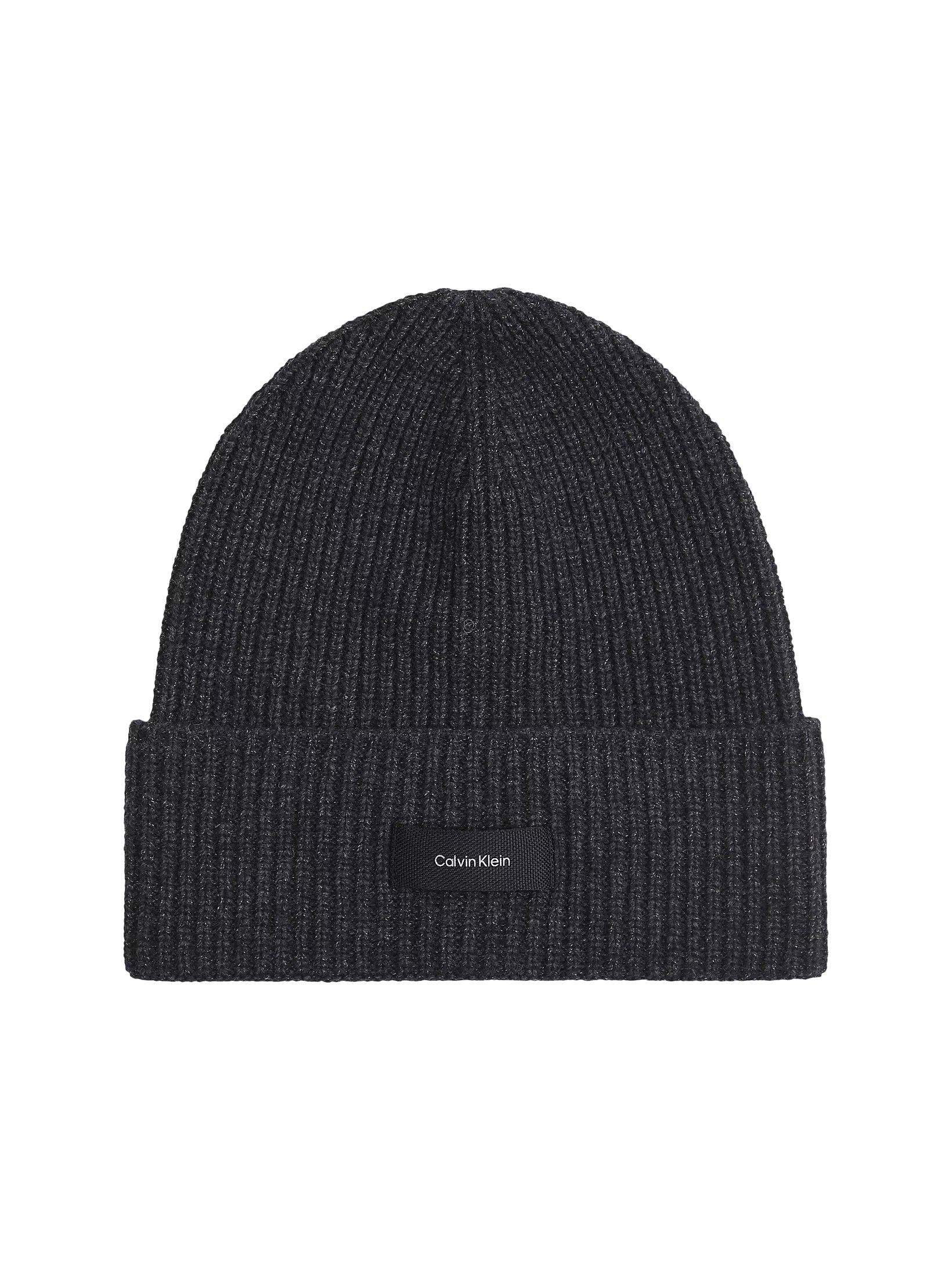 Calvin Klein Mens Daddy Wool Mix Rib Beanie Hat