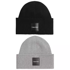 Calvin Klein Mens Fine Cotton Rib Beanie