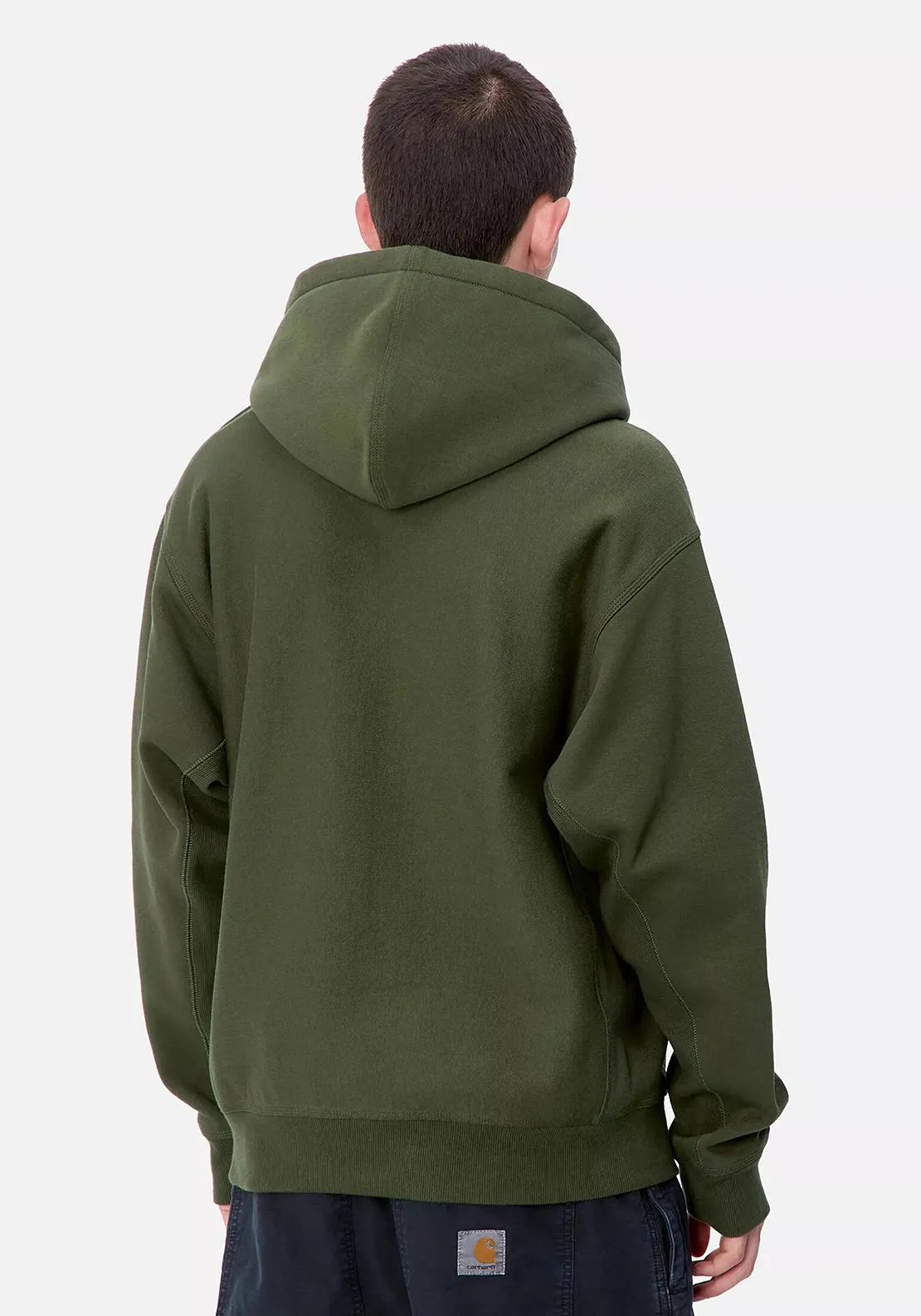 Carhartt WIP American Script Hoodie, Forest Green