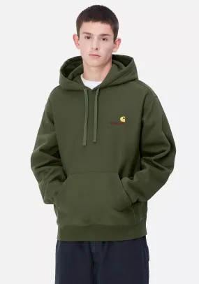 Carhartt WIP American Script Hoodie, Forest Green