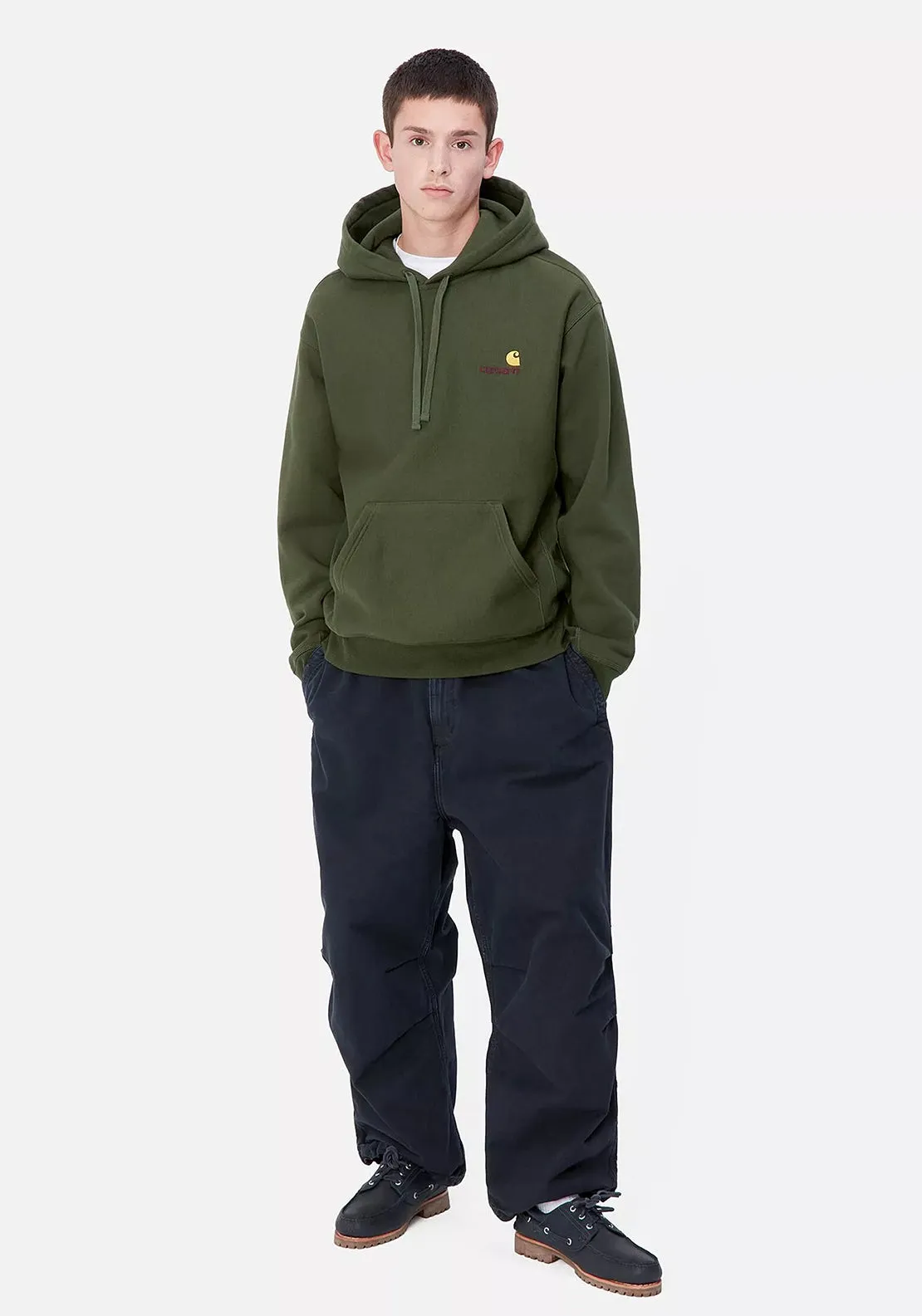 Carhartt WIP American Script Hoodie, Forest Green