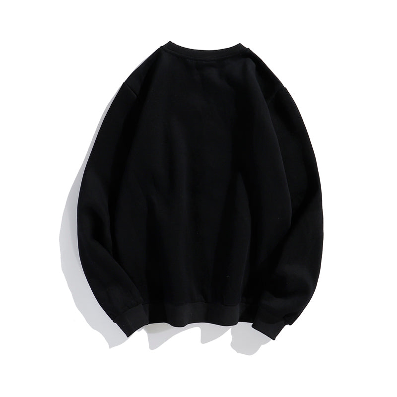 Cartoon round neck plus velvet long-sleeved sweater