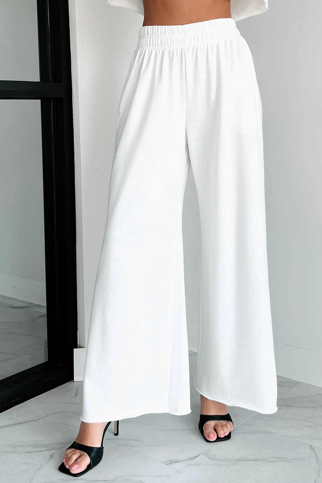 Chasing Relaxation Wide Leg Lounge Pants (Off White)