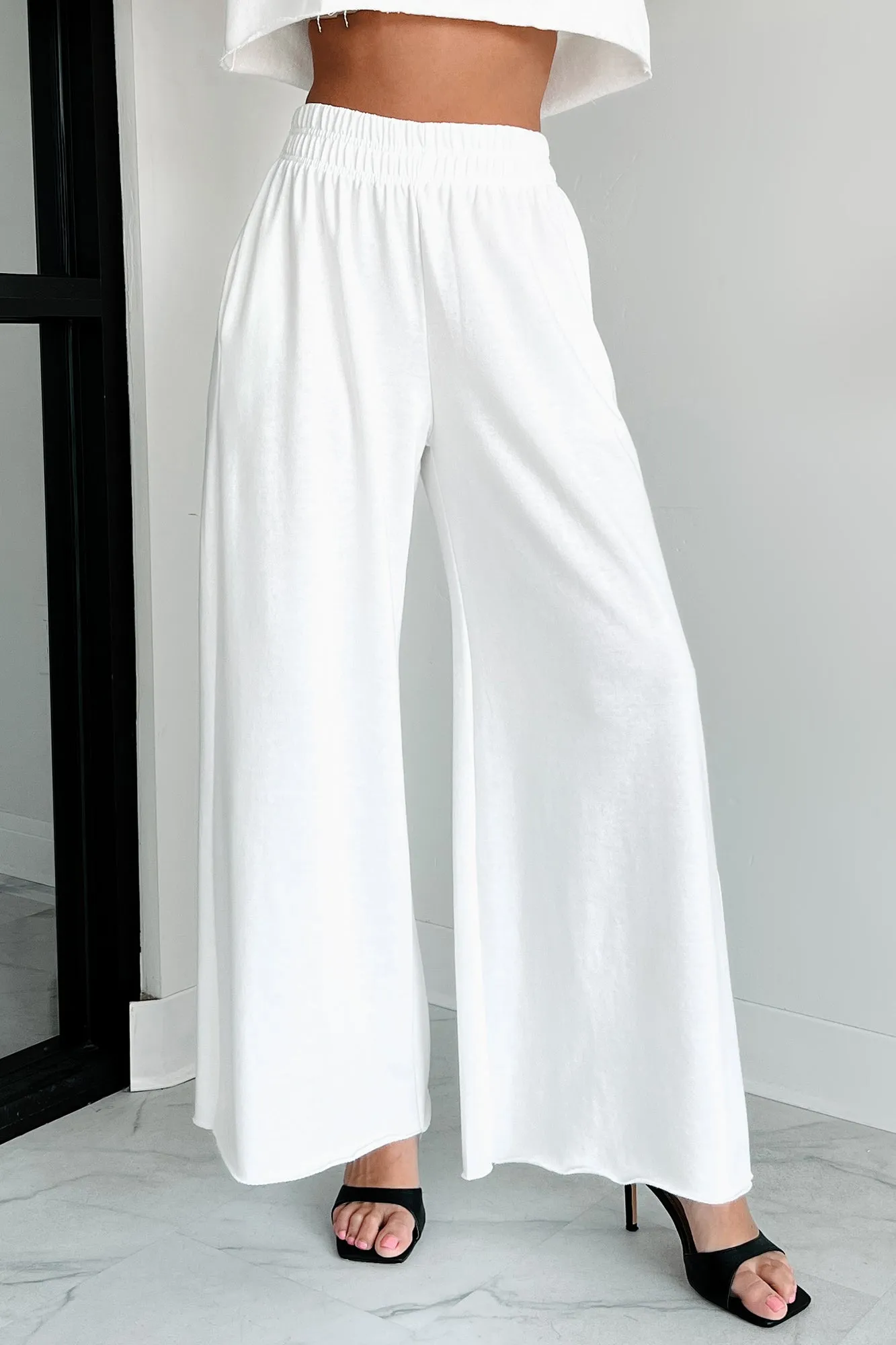 Chasing Relaxation Wide Leg Lounge Pants (Off White)