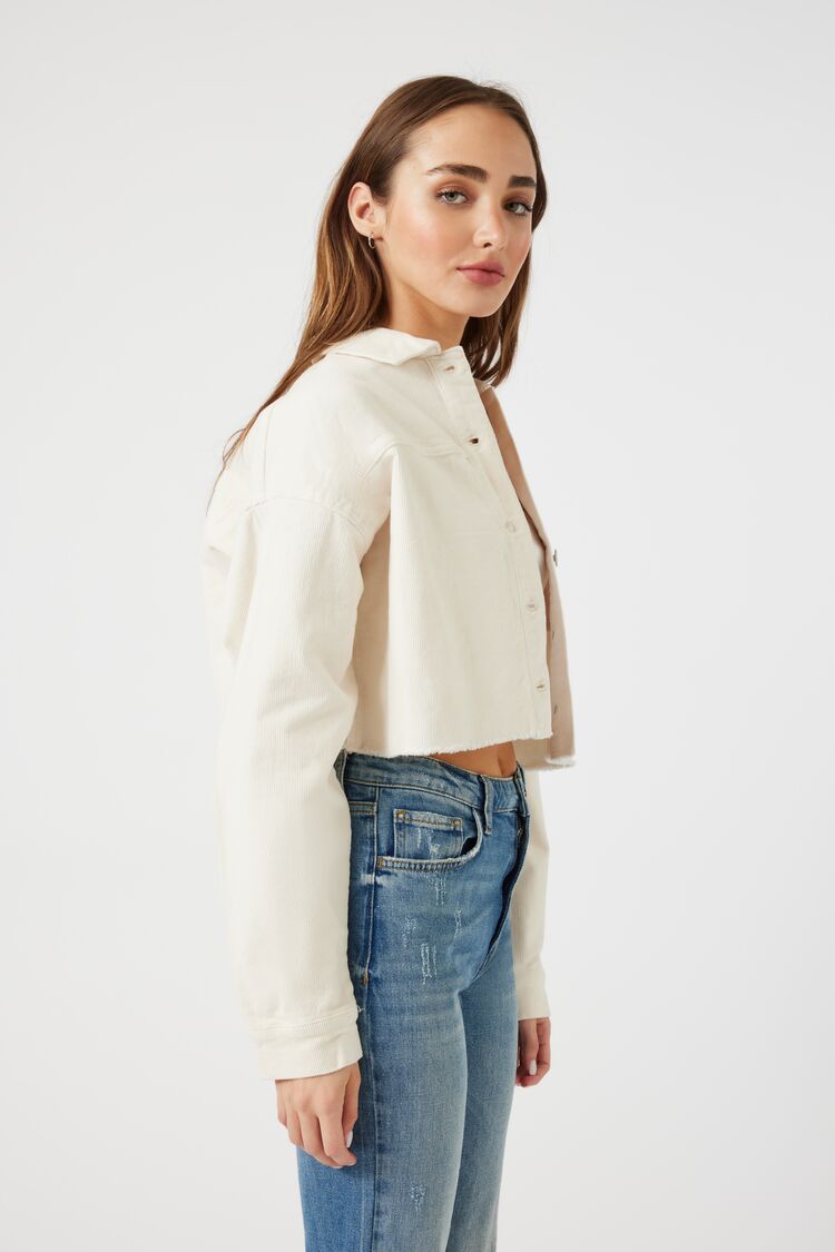 Corduroy Cropped Trucker Jacket