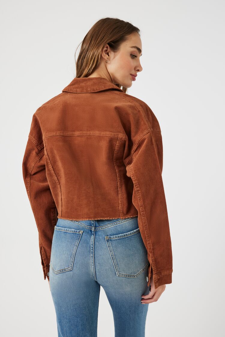 Corduroy Cropped Trucker Jacket