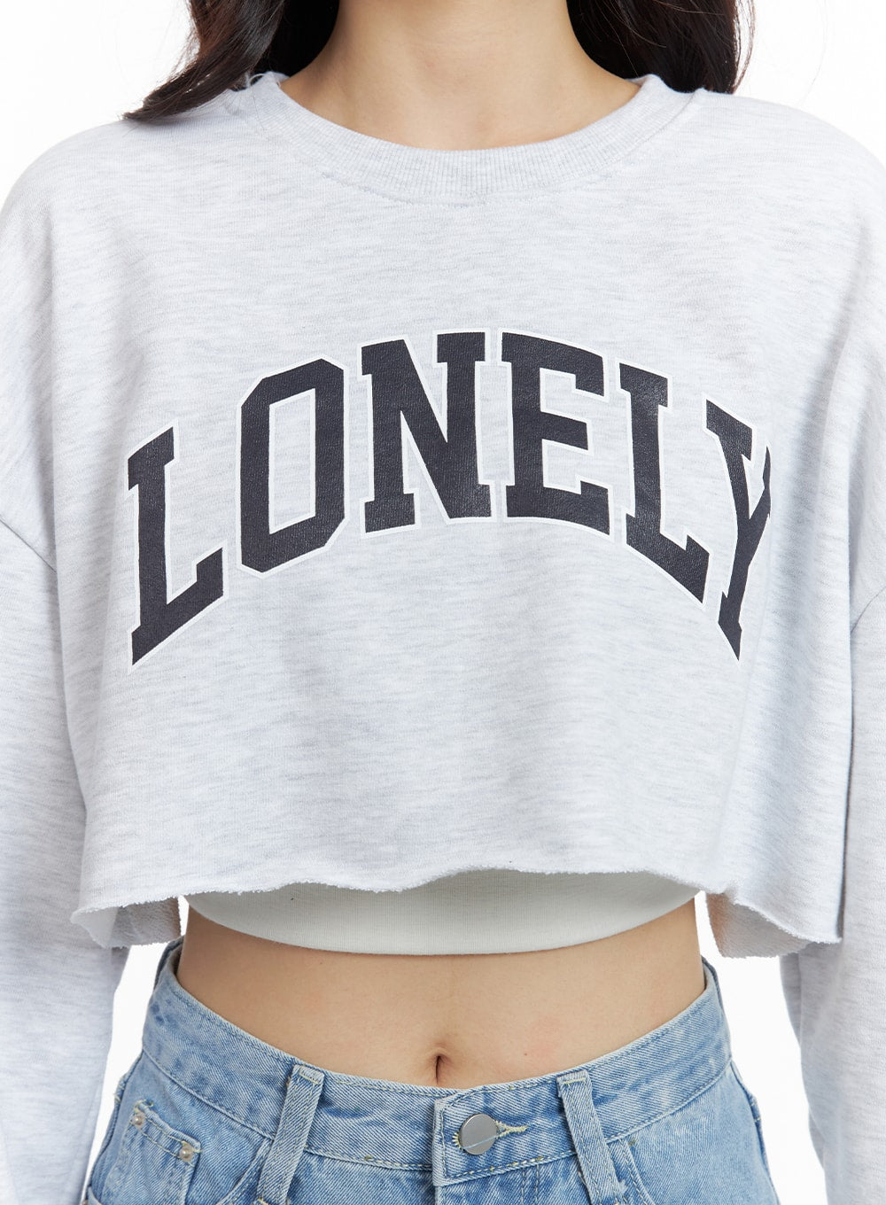 Cozy Lettering Cropped Sweater OM421