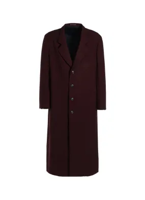 DEEP RED FLANNEL DARK RED LONG JACKET