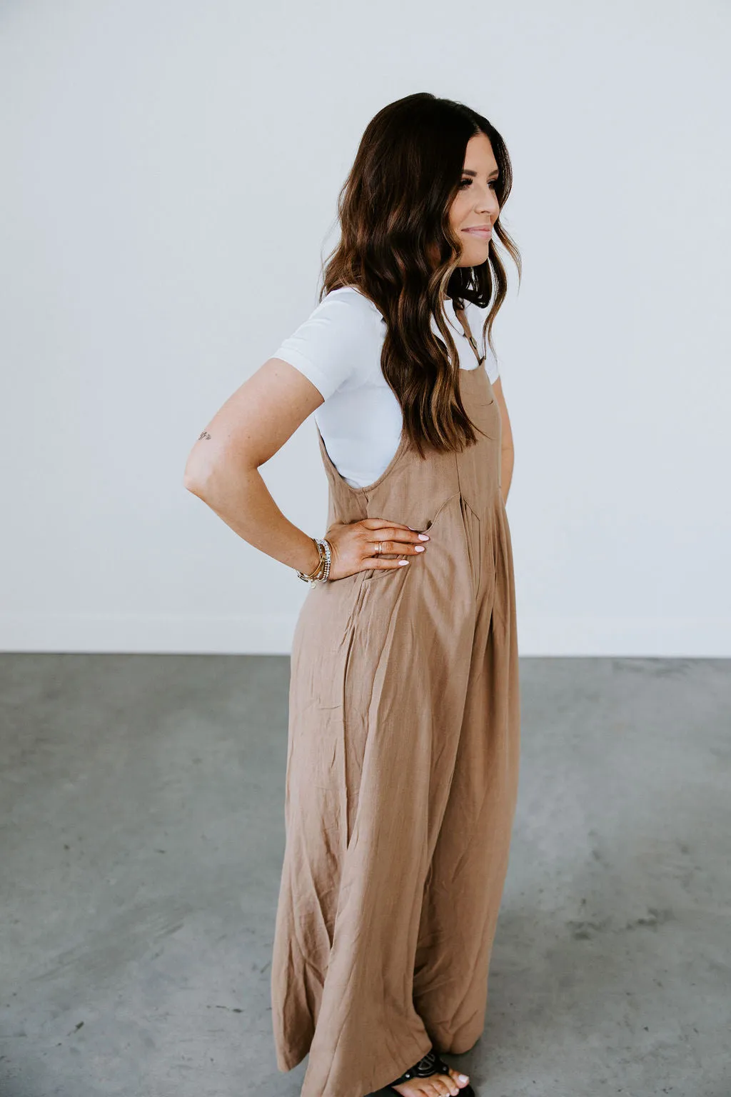 Delta Linen Wide Leg Overalls