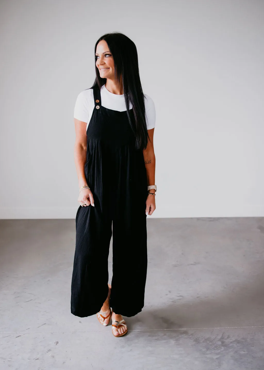 Delta Linen Wide Leg Overalls