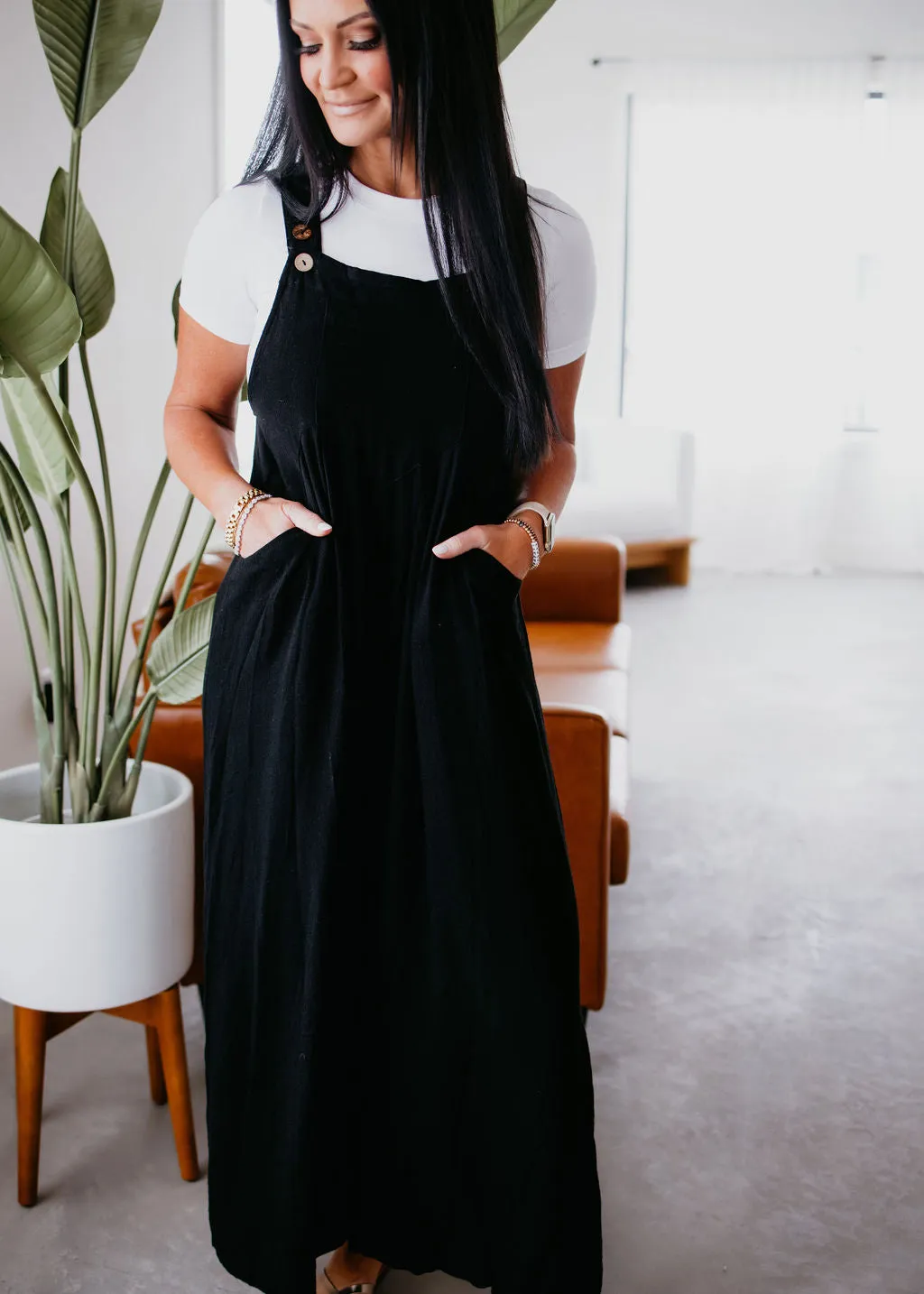 Delta Linen Wide Leg Overalls