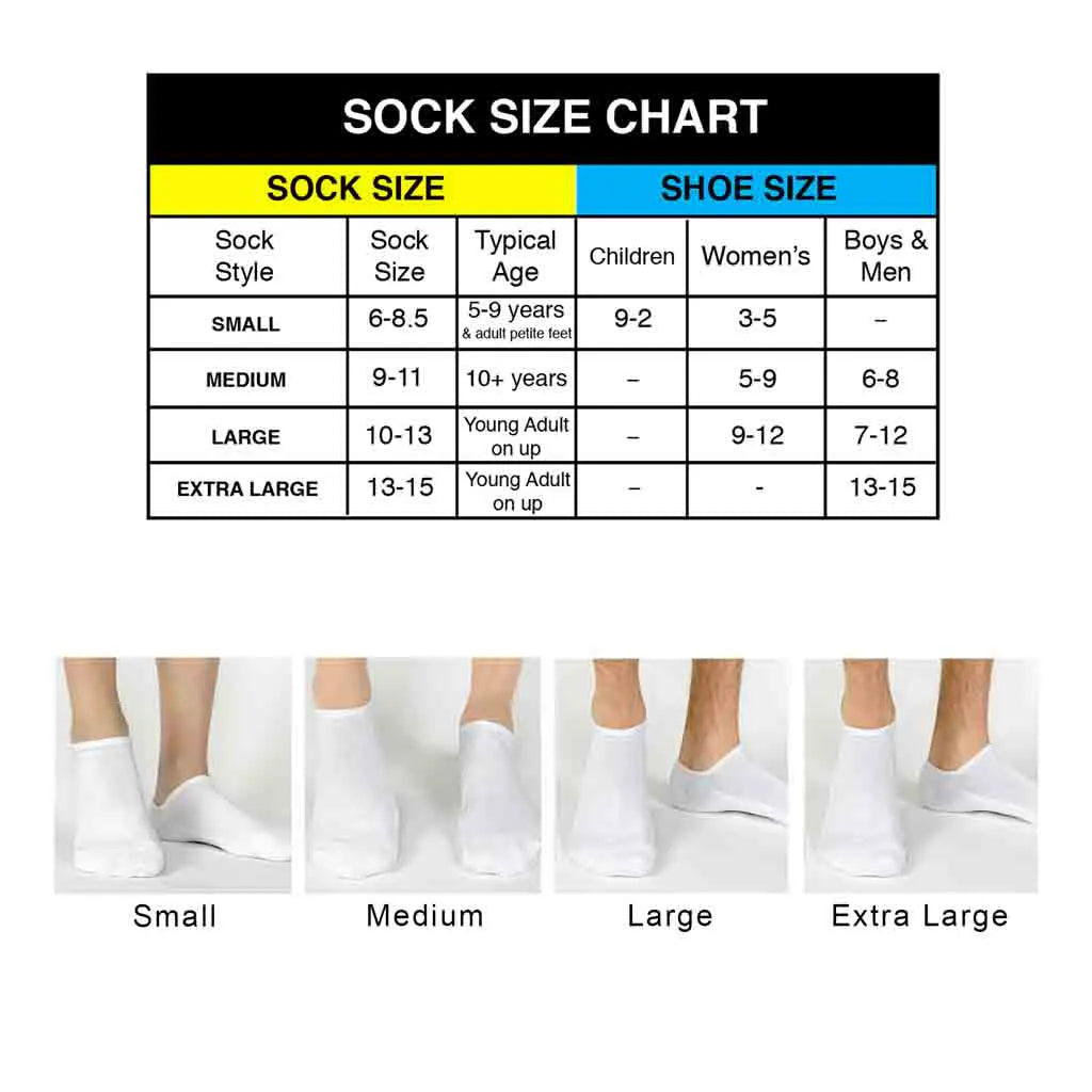 Design Your Own No-Show Socks White - Small