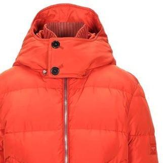 DOLCE & GABANNA Orange Hooded Down Jacket