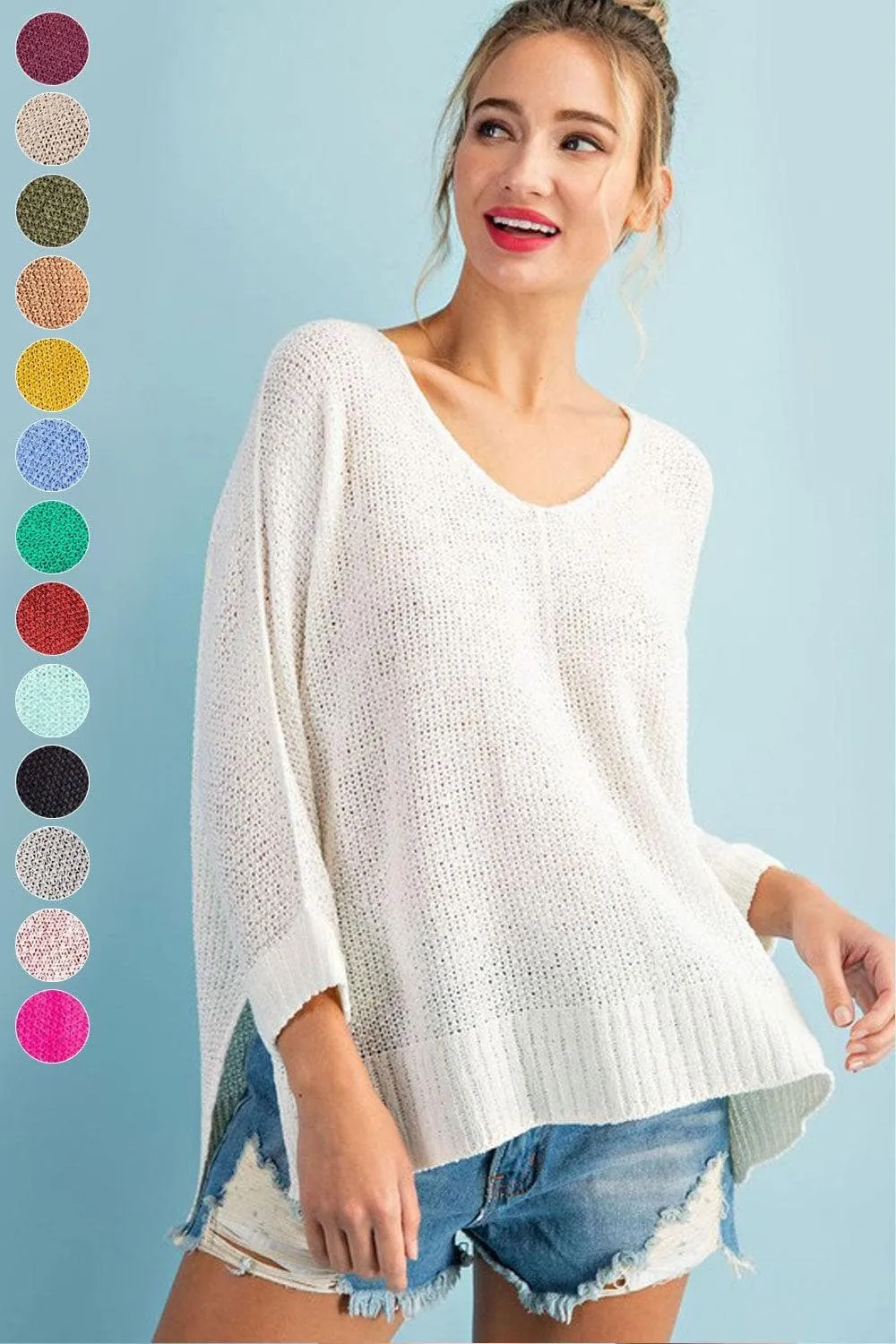 eesome Crew Neck Knit Sweater