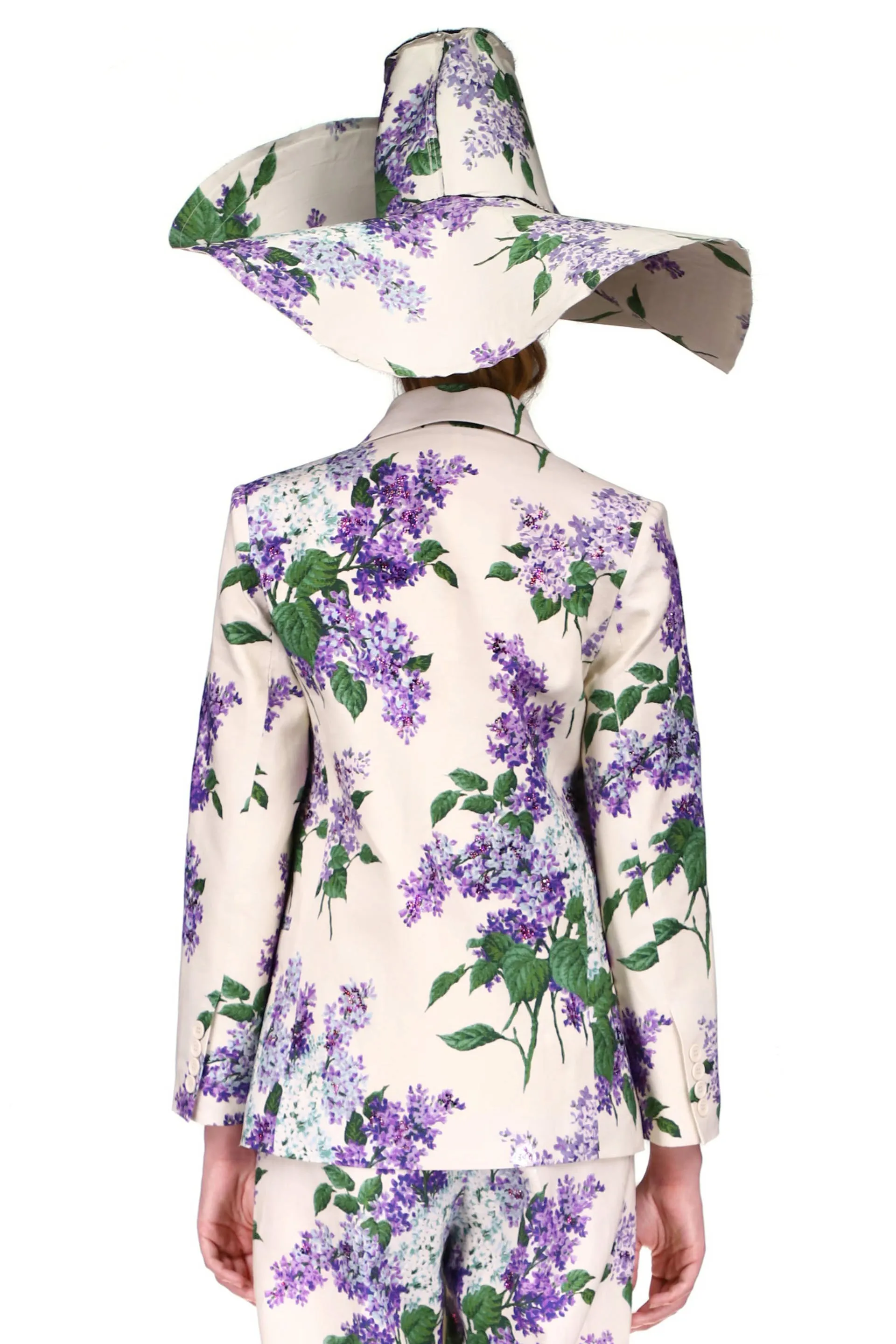 'EMBELLISHED LILAC GARDEN' DOUBLE BREASTED BLAZER