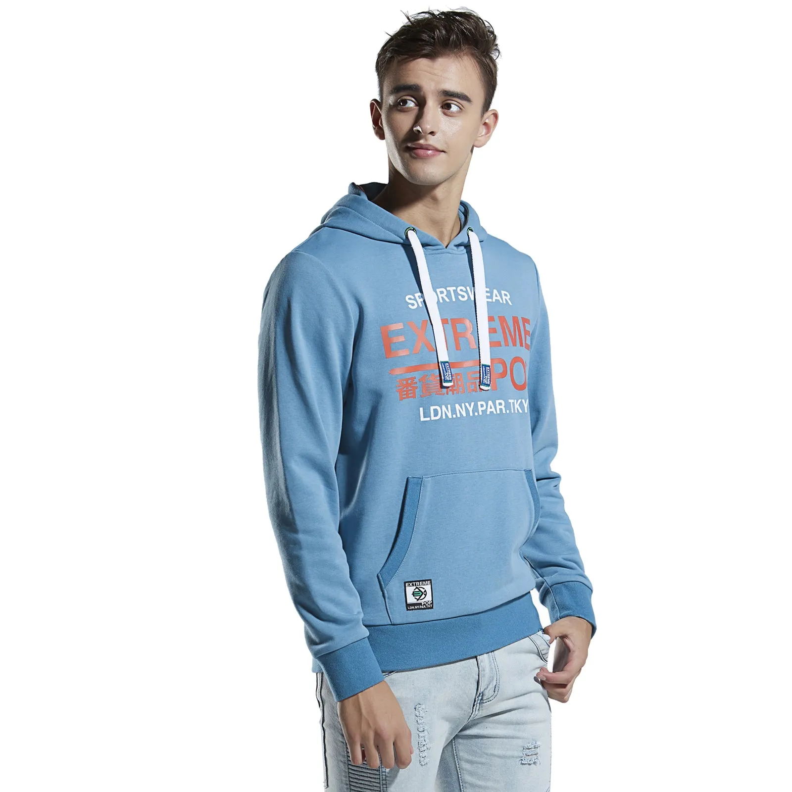 Extreme pop mens Hoodie Sweatshirt Garment Washed