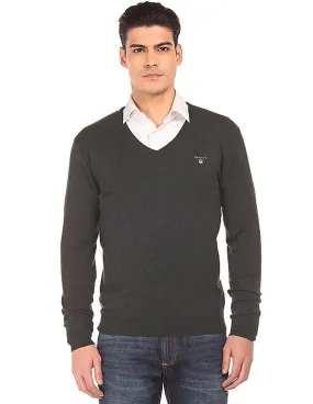 Gant V-Neck Heathered Sweater