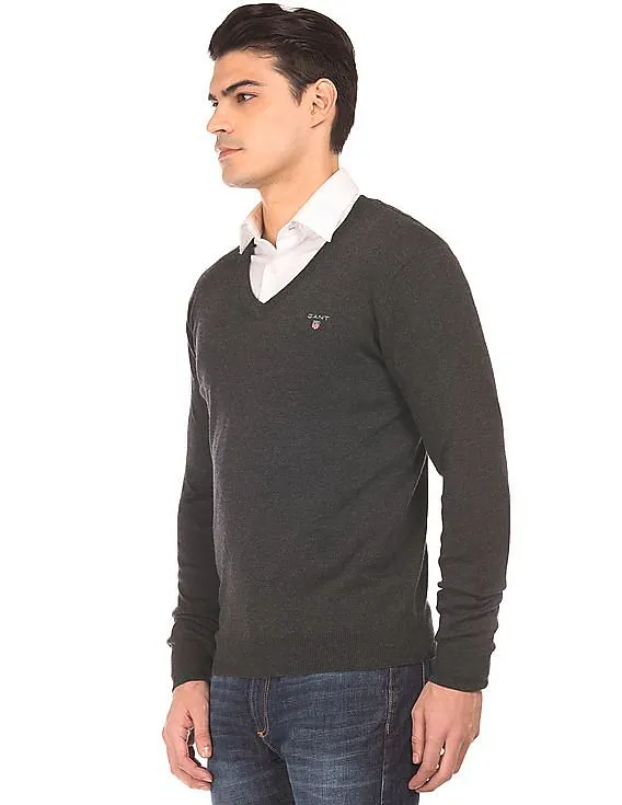 Gant V-Neck Heathered Sweater