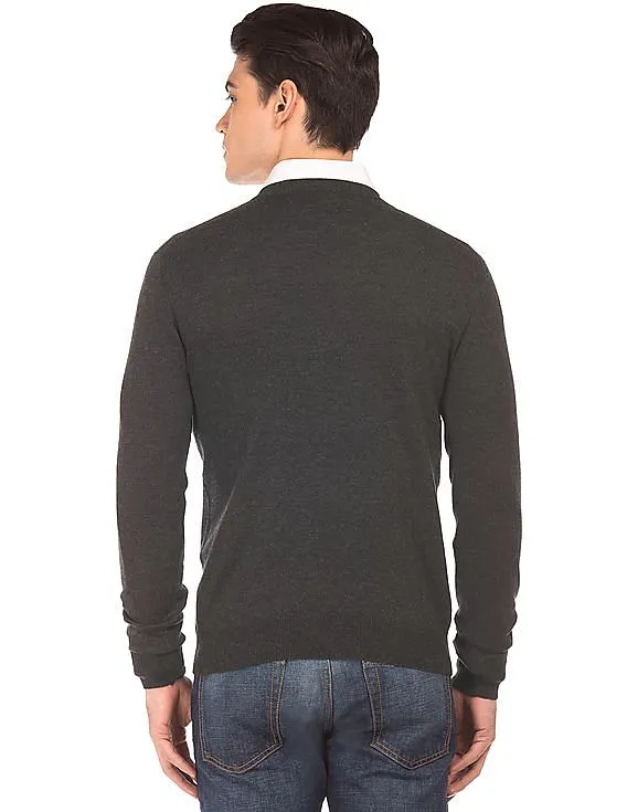 Gant V-Neck Heathered Sweater