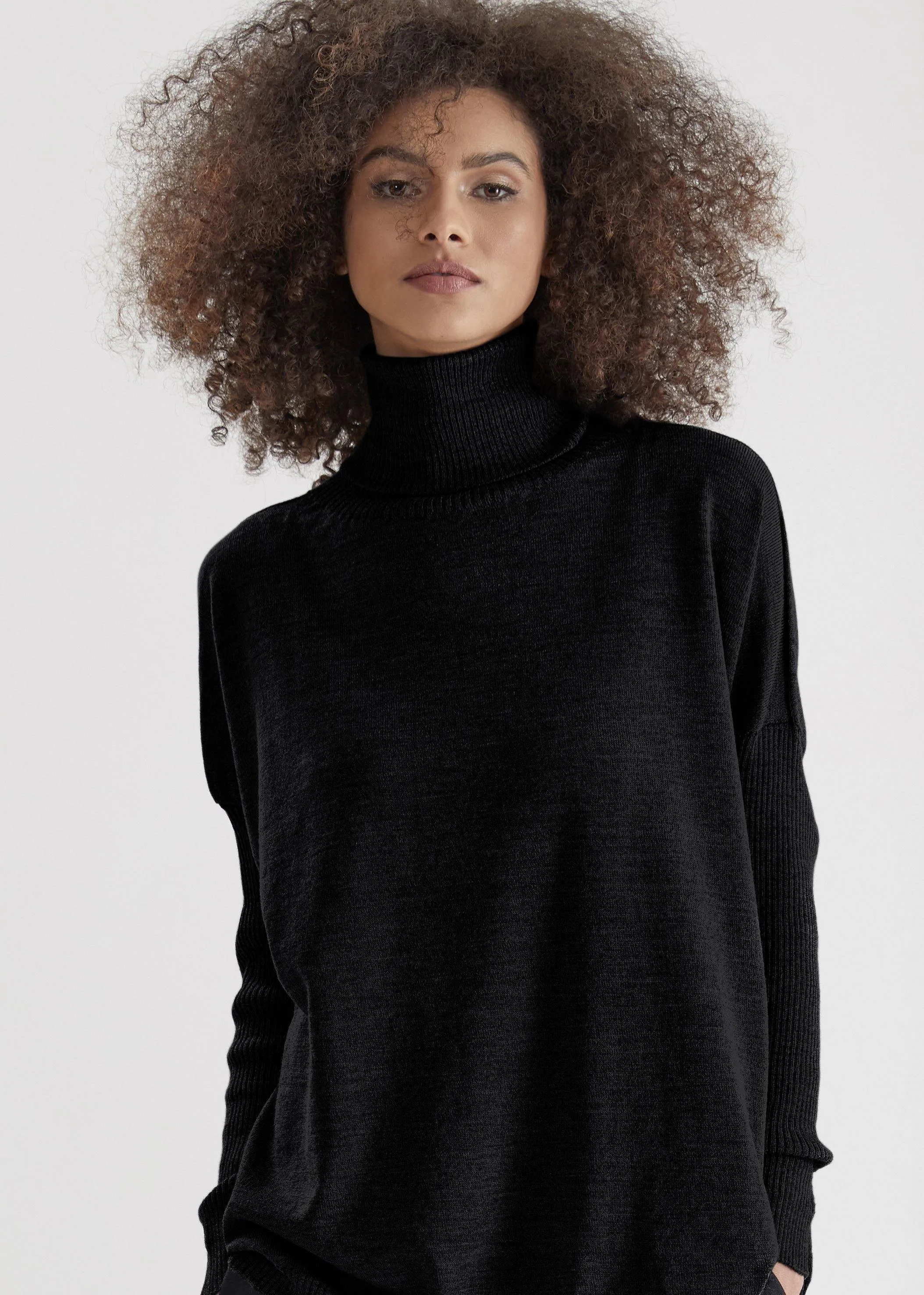 Hadid Oversized Polo Neck Sweater