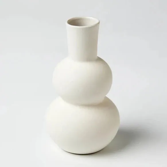 HAPPY VASE SMALL TRIPLE PURE WHITE