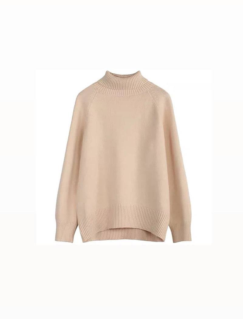 High Neck Oversize Warm Knit Sweater