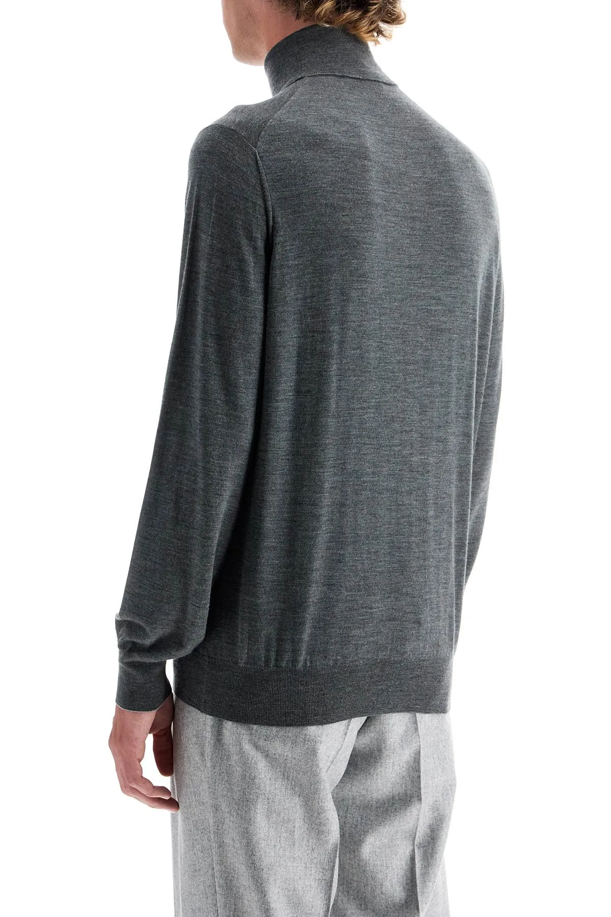 high-neck pullover sweater